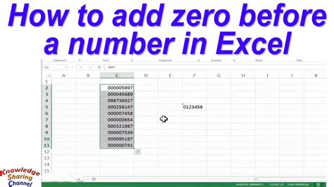 How to Add Zeros in Front of a Number in Excel .